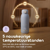 Instelbare temperaturen van de Lunae flessenwarmer