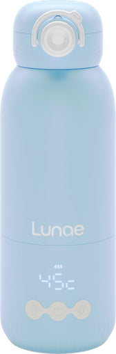 Lunae draagbare flessenwarmer in lichtblauw