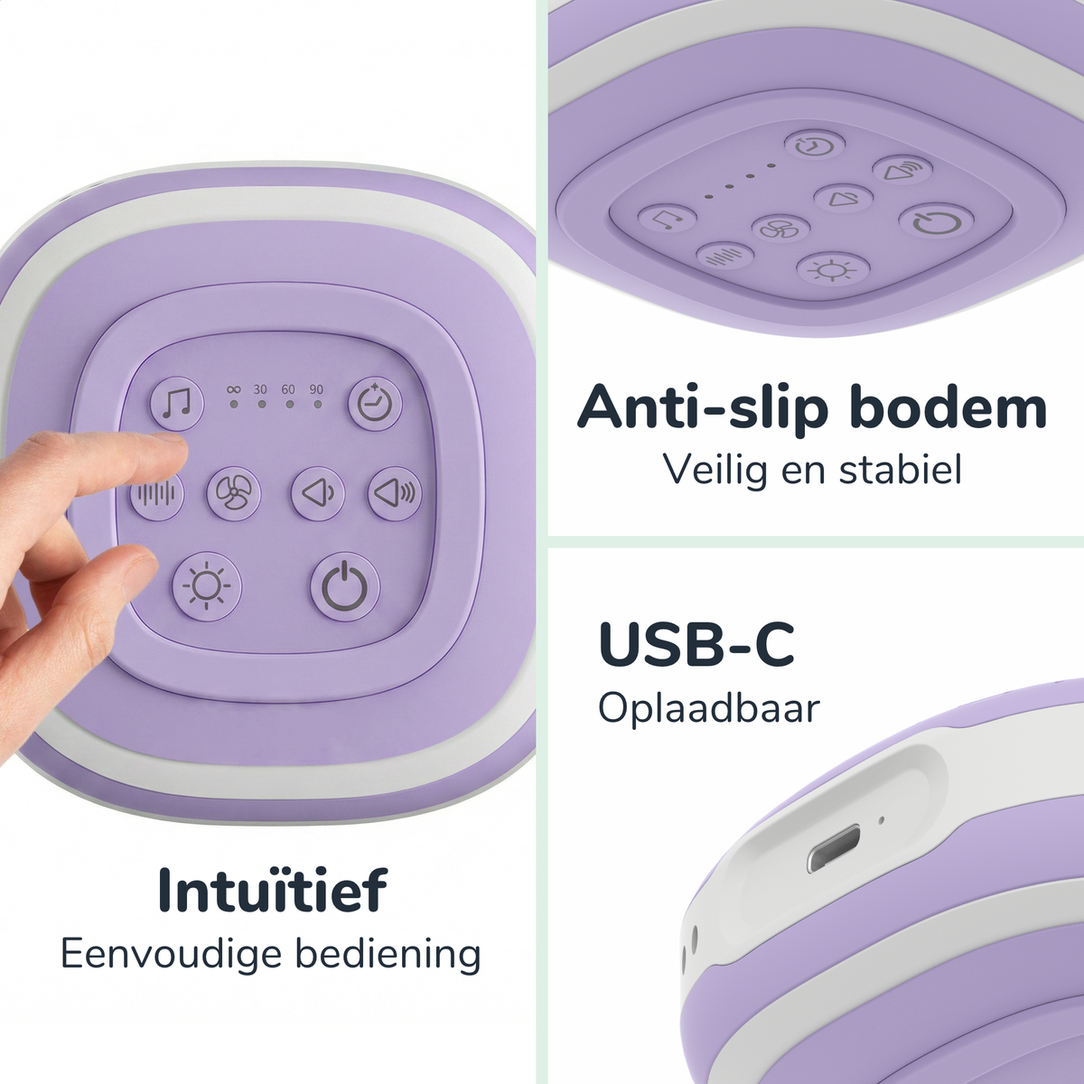 White Noise apparaat - Lavendel Paars