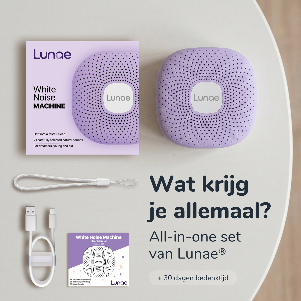 White Noise apparaat - Lavendel Paars