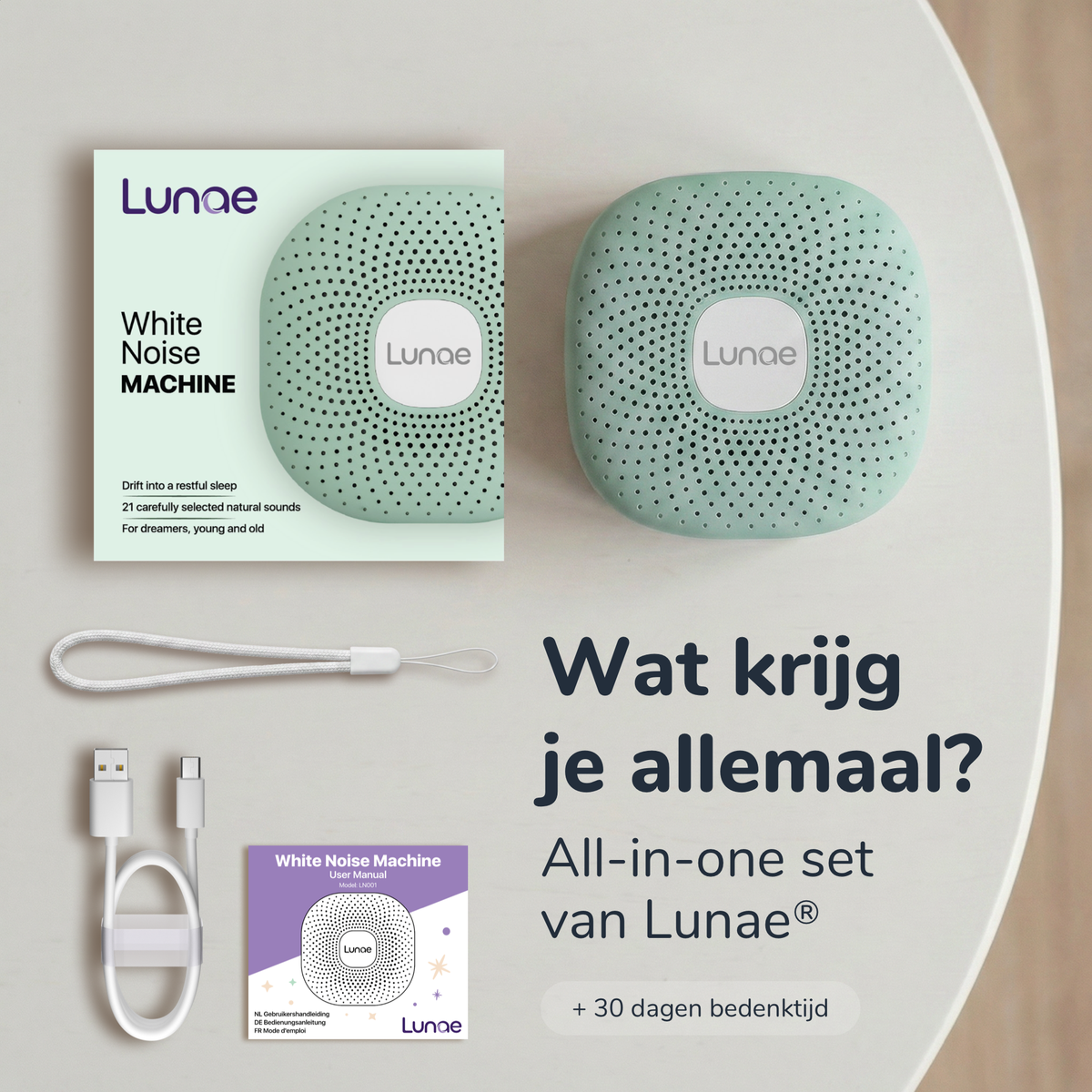 White Noise apparaat - Mint Groen
